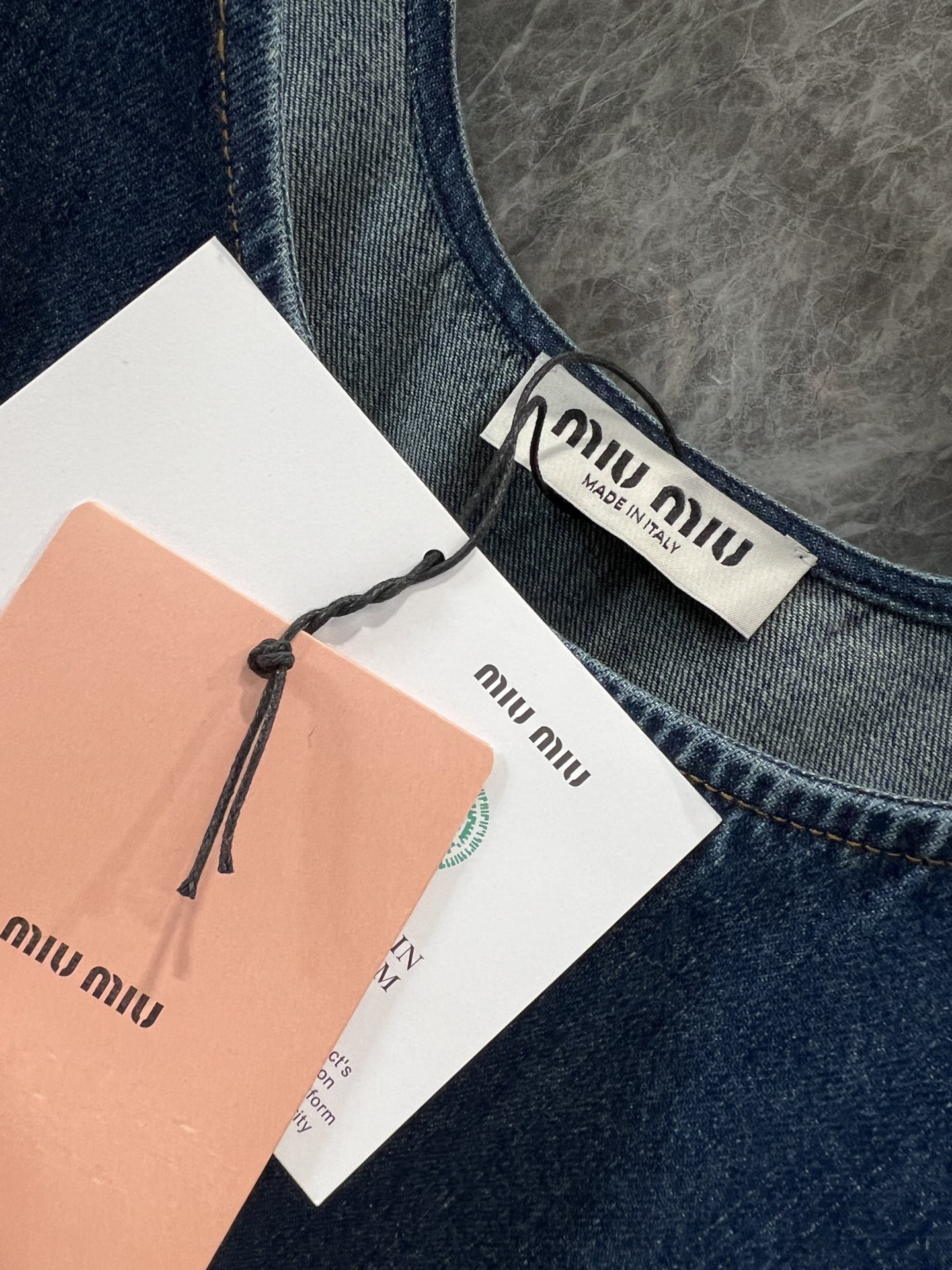 Miu denim back dress