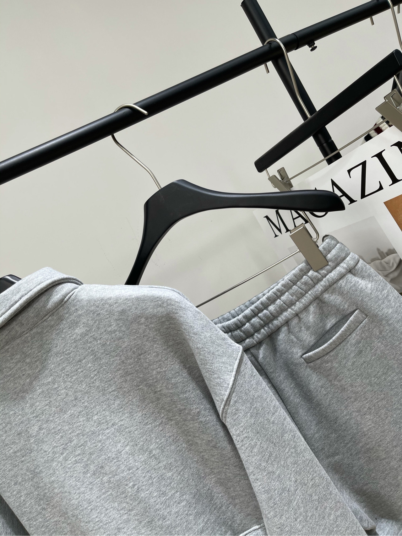 Miu Light Gray Leather Curry Monogram Set