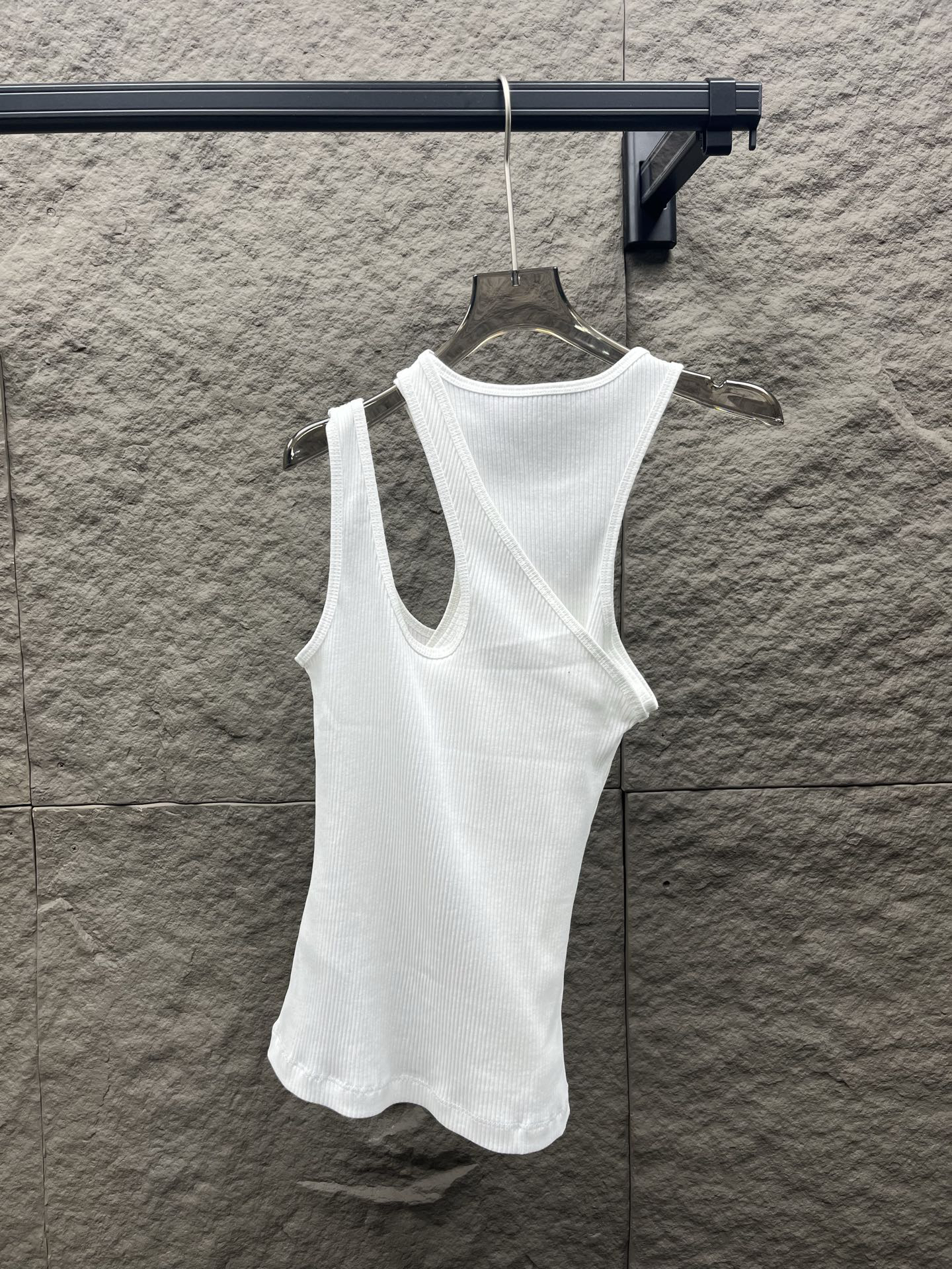 DOR monogrammed embroidered asymmetrical camisole