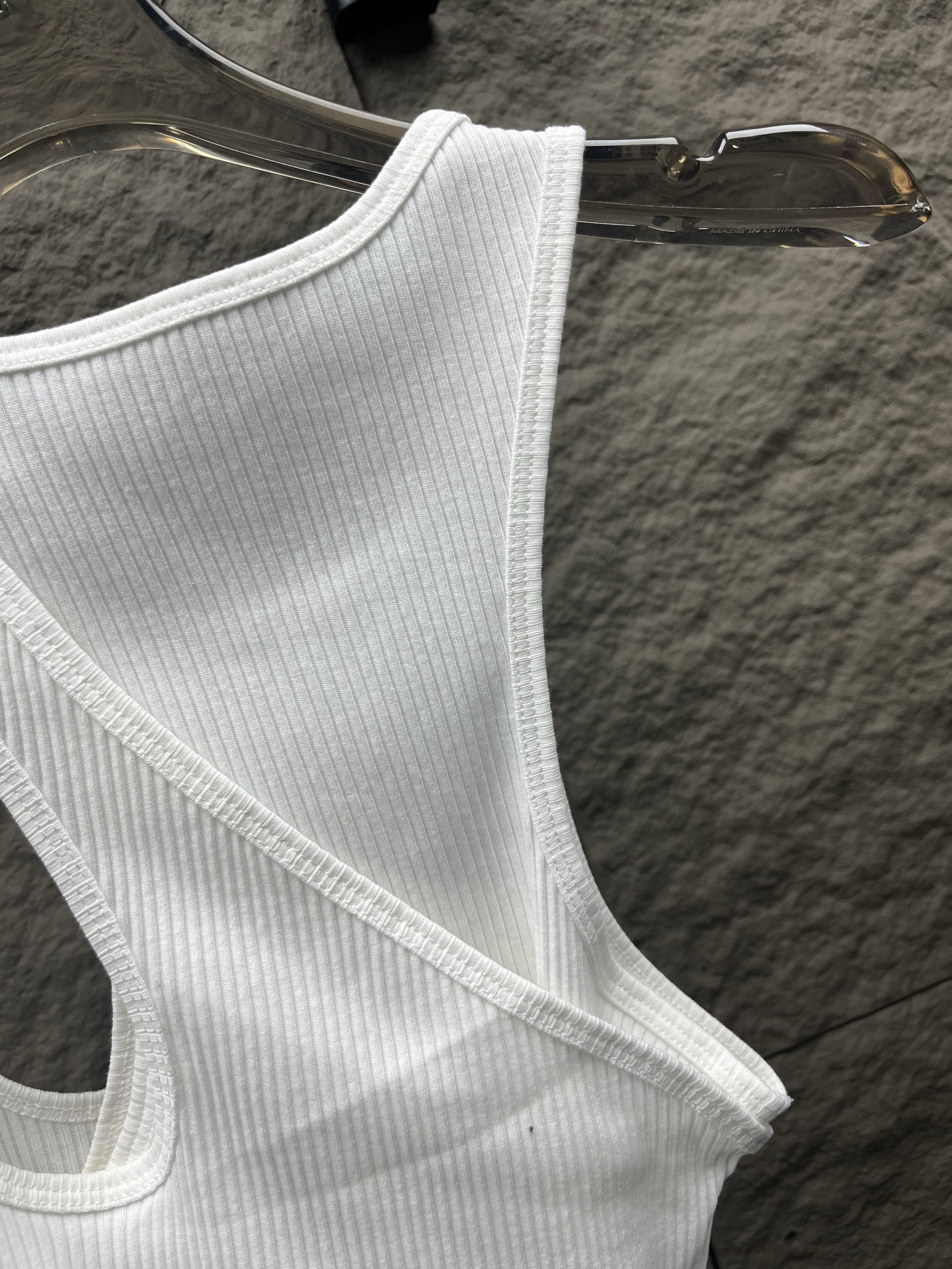 DOR monogrammed embroidered asymmetrical camisole