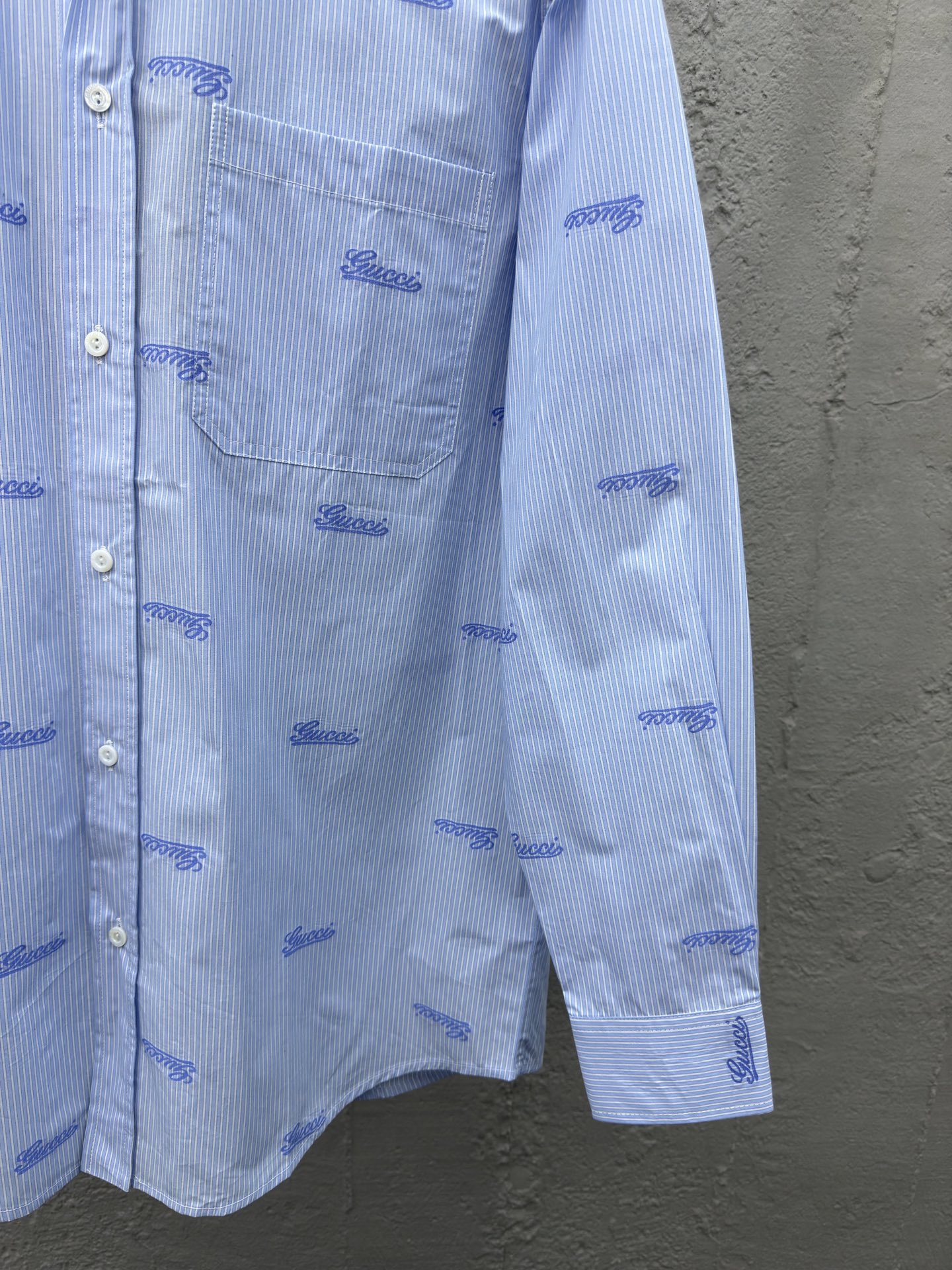 GG Jacquard Embroidered Striped Shirt