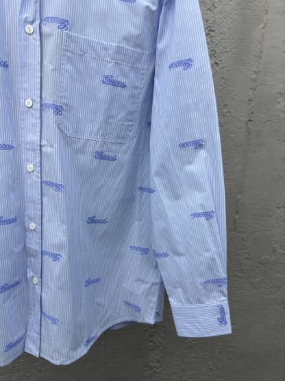 GG Jacquard Embroidered Striped Shirt