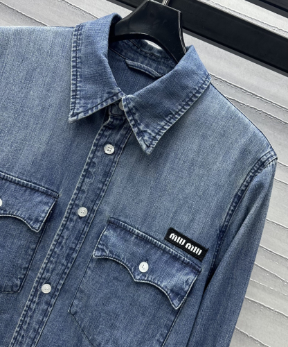 Miu thin denim shirt