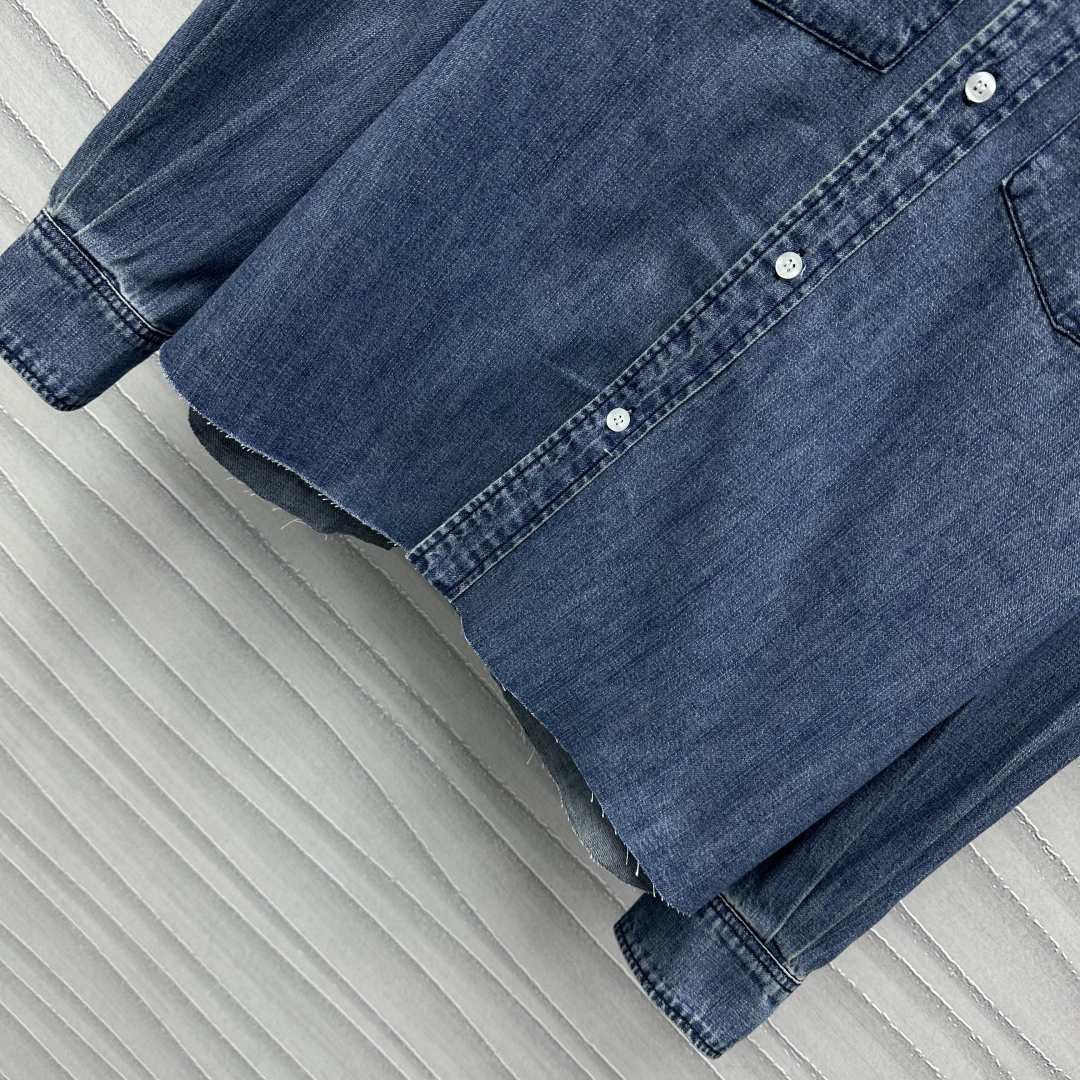 Miu thin denim shirt