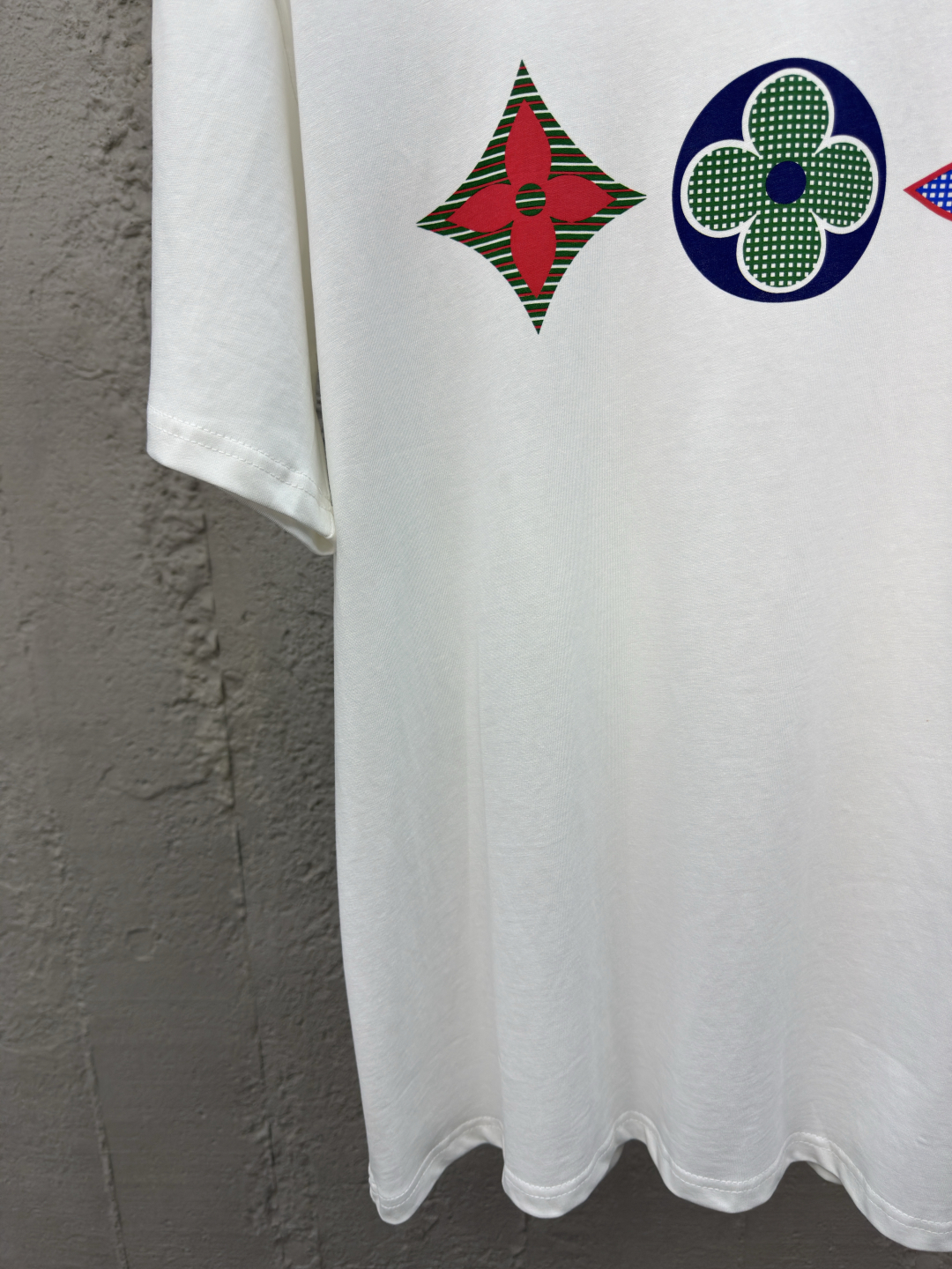 Miu Triple Flower Pattern Short Sleeve