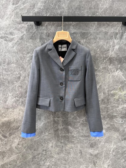 MIU blazer with blue trim