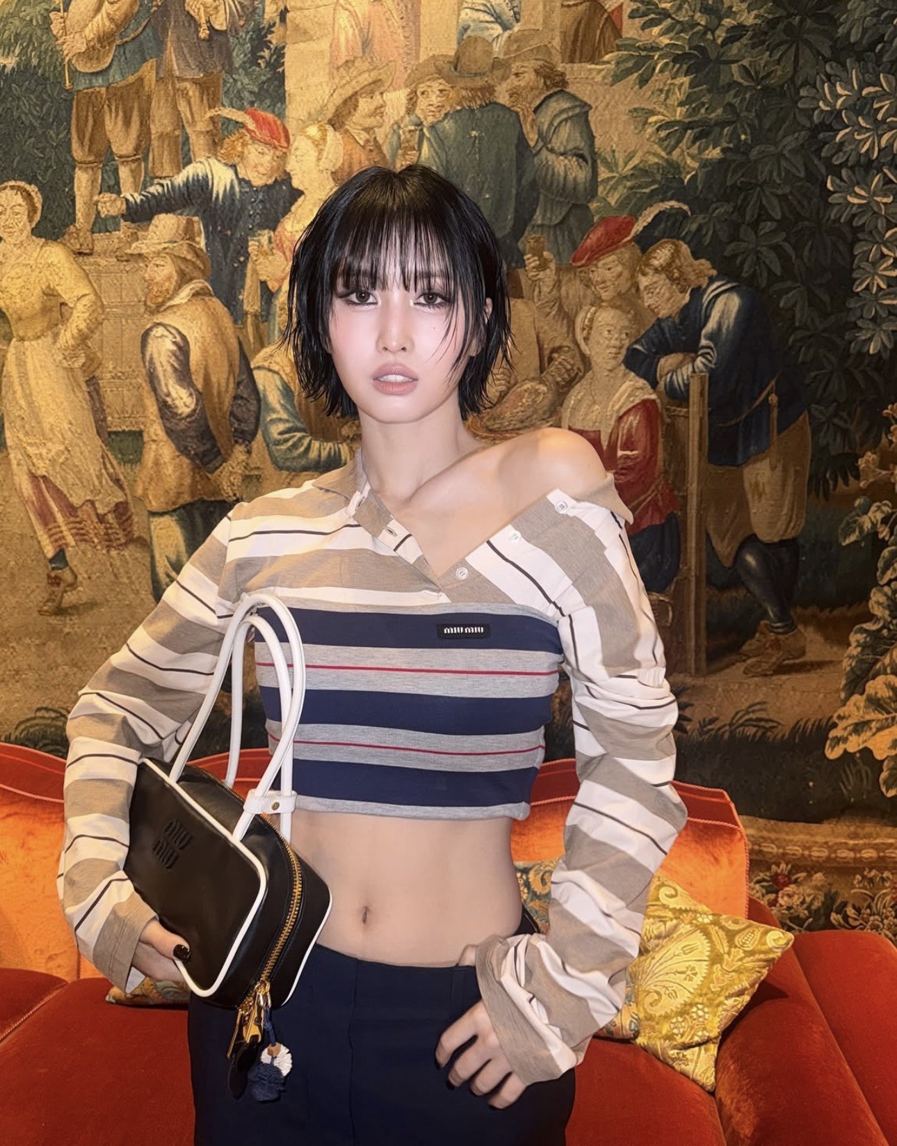 Miu Striped Halter Top