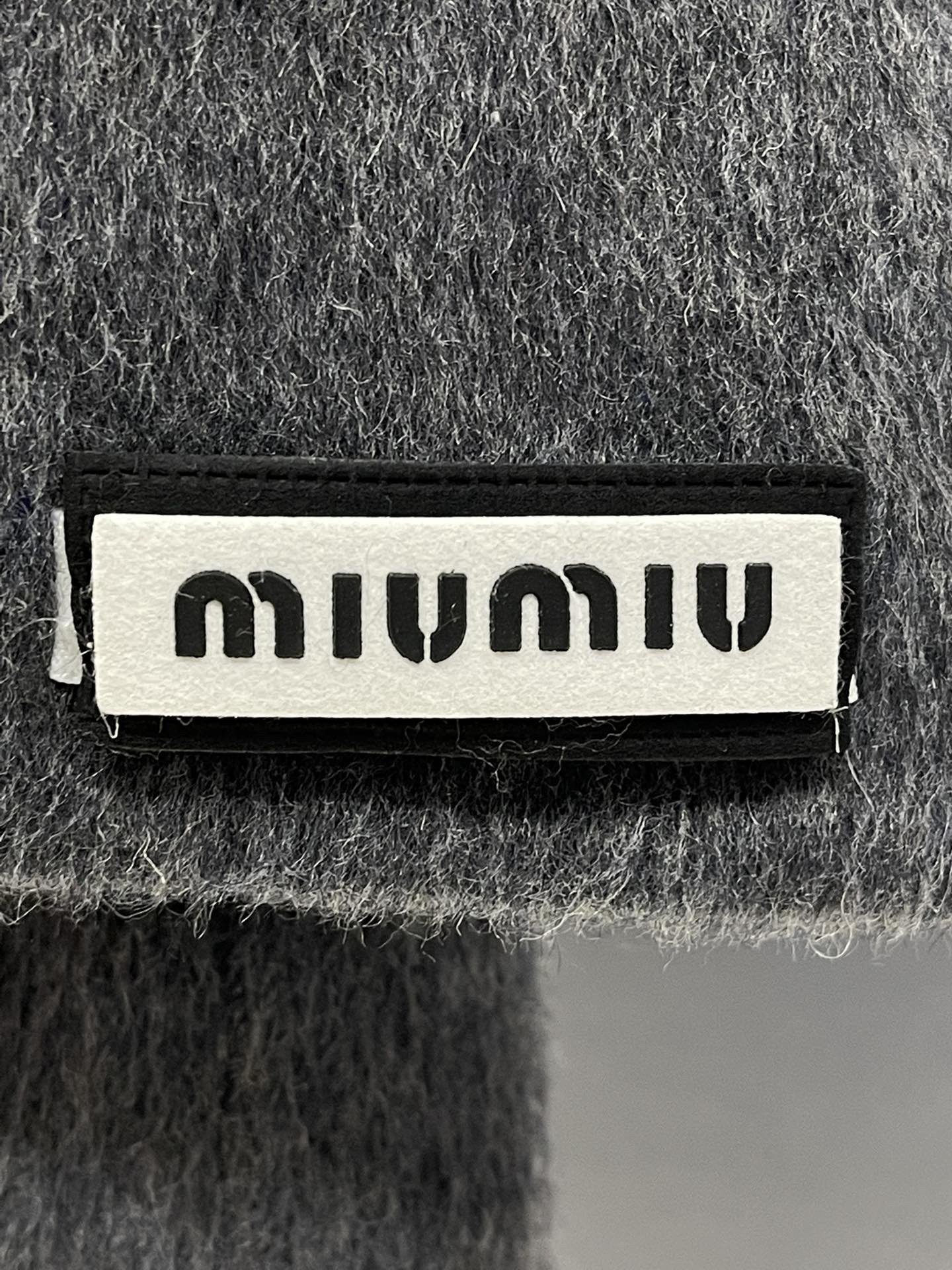 Miu three-dimensional logo tweed coat jacket