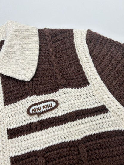 Miu Two-Way Zipper Knit Cardigan