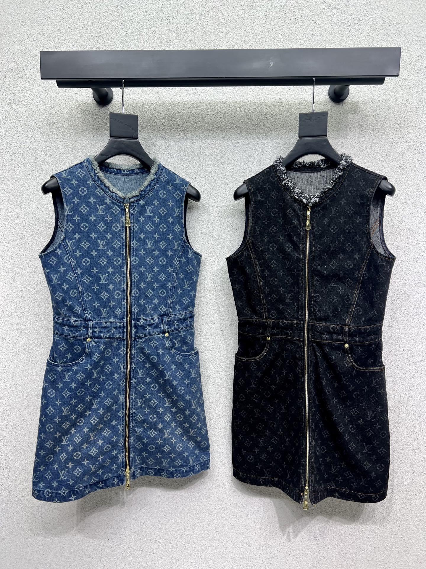 LOUIS VUIT25SS Classic Denim Dress