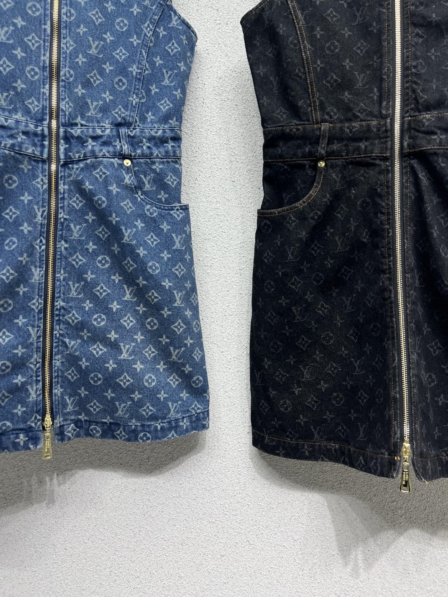 LOUIS VUIT25SS Classic Denim Dress