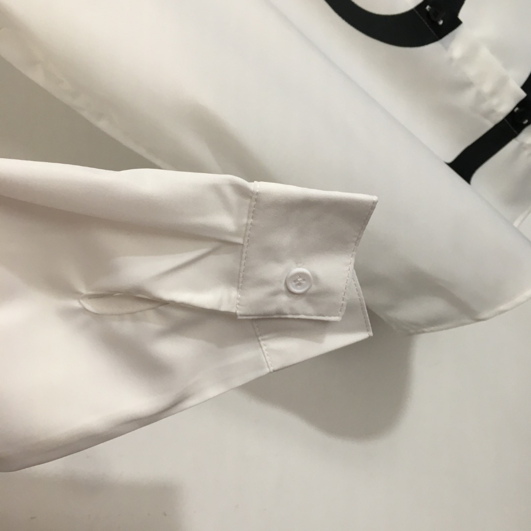 LOE25SSlogo Letter Print Long Sleeve Shirt