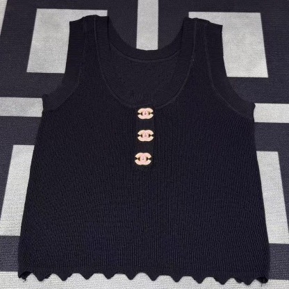 CHNEL buttoned knit vest