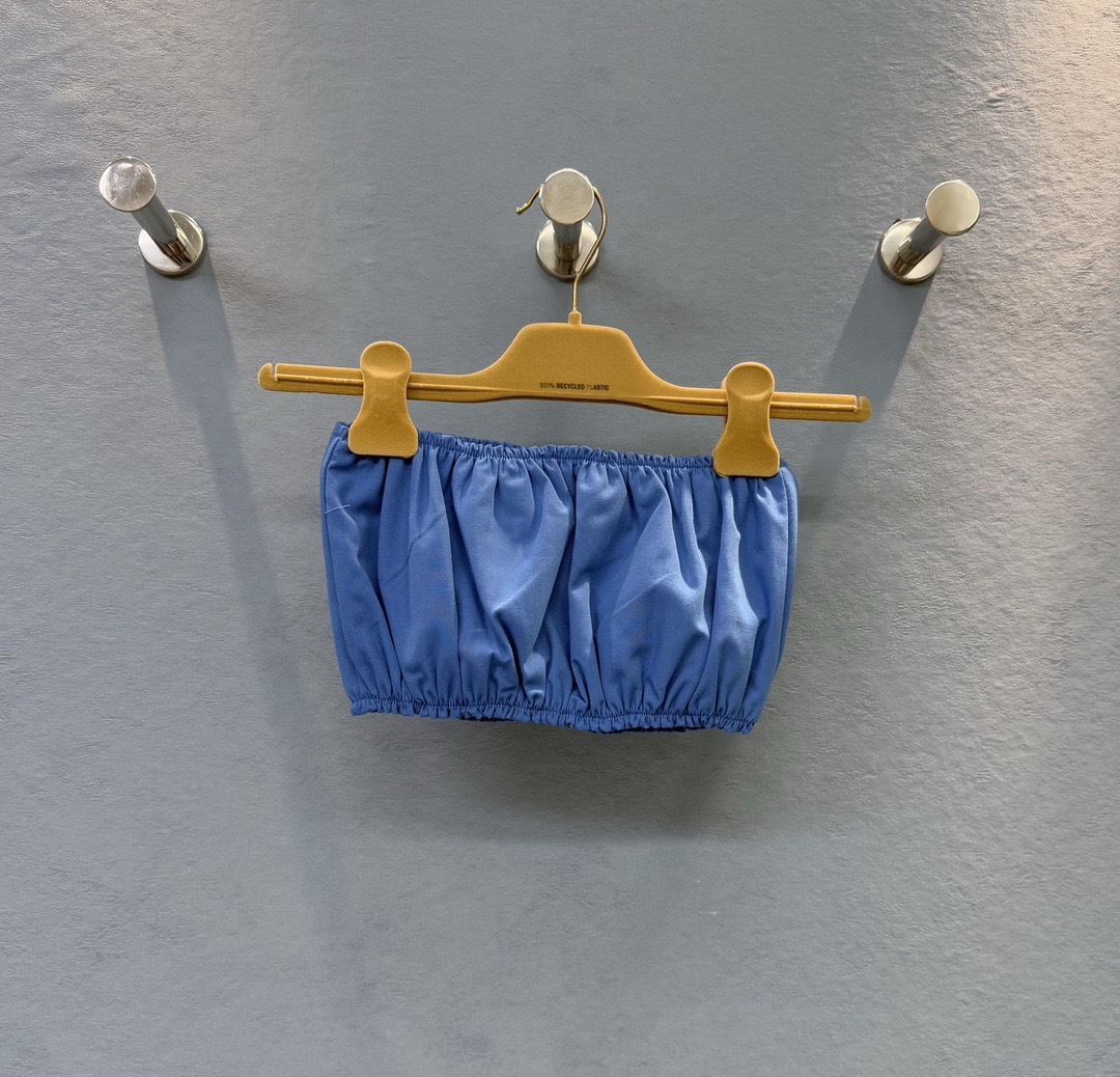 MIU monogrammed embroidered bustier