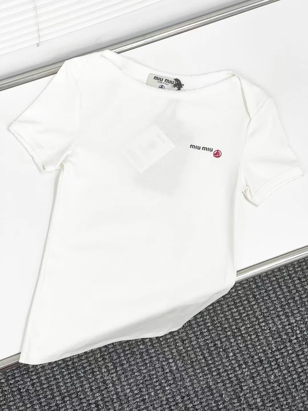 MIU25SS round neck sailboat co-branded T-shirt