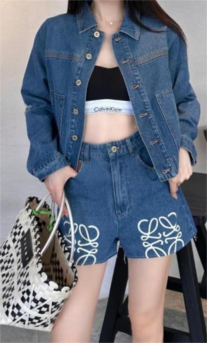 LOE 25SS Cotton Twill Denim Shorts