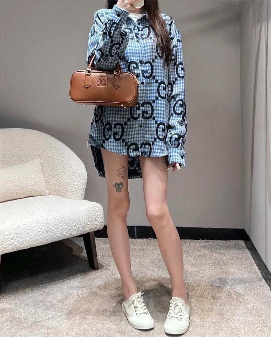 GUCC jacquard all-over print shirt