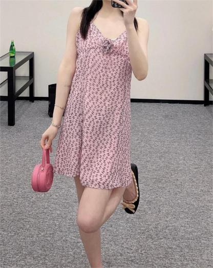 CHANE25SS Bowknot Halter Dress