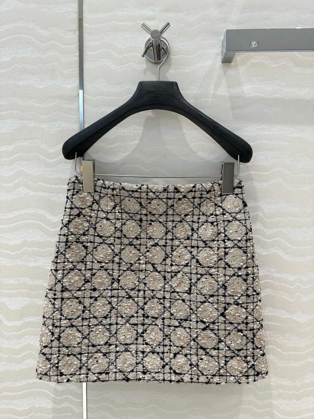 DIO Knitted Rattan Plaid Temperament Half-body Skirt