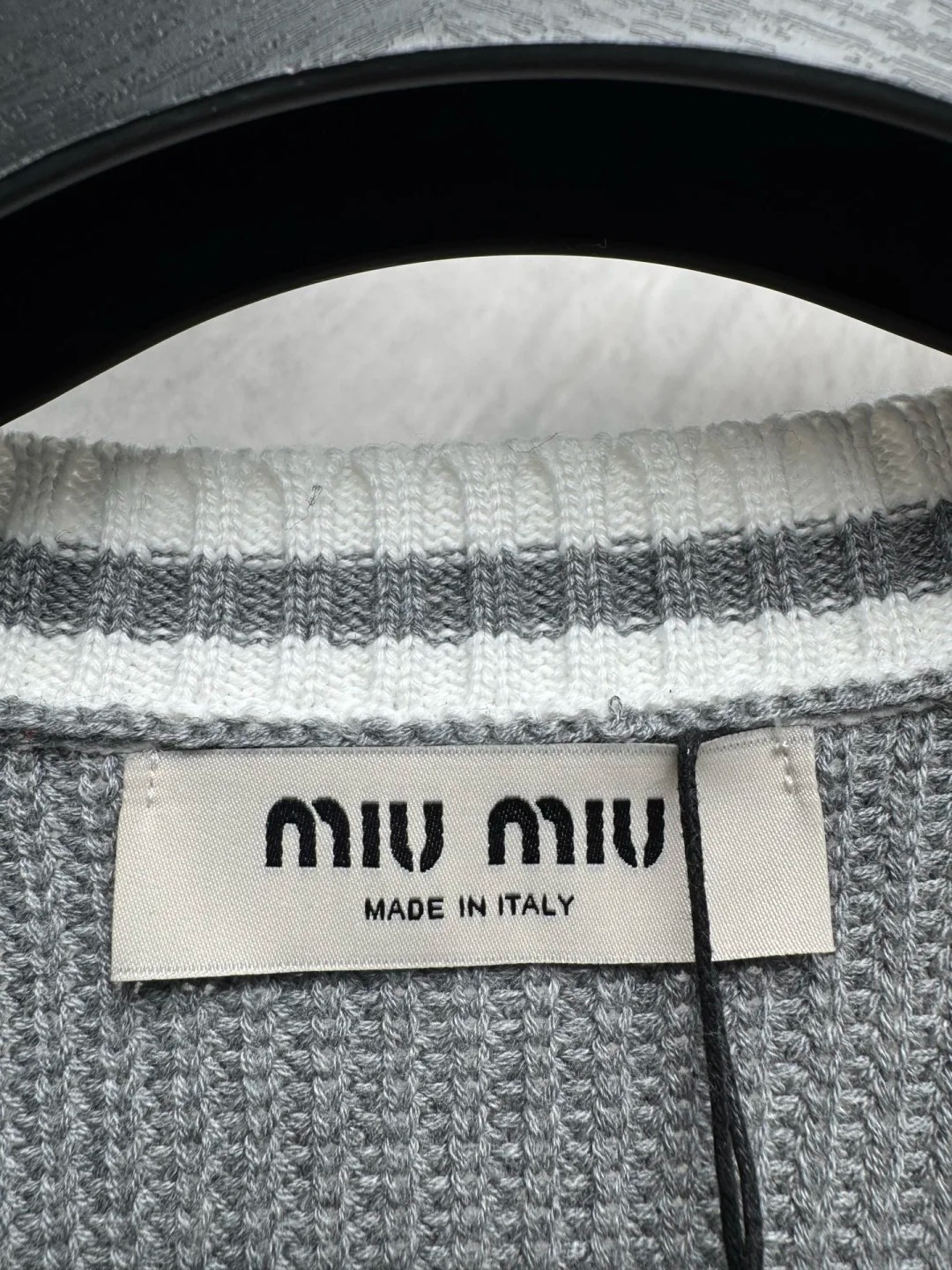 MIU25SS Grey Collegiate Sweater