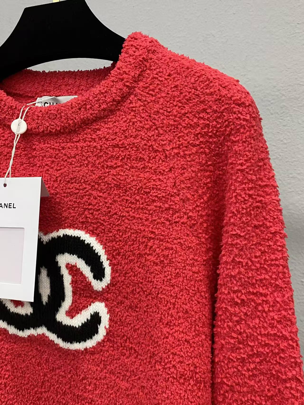 CC Jacquard logo round neck knitted sweater