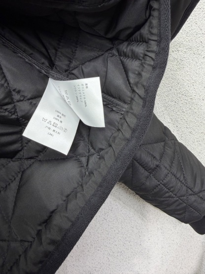 CD 25SS Ling grid pattern detachable scarf short cotton jacket