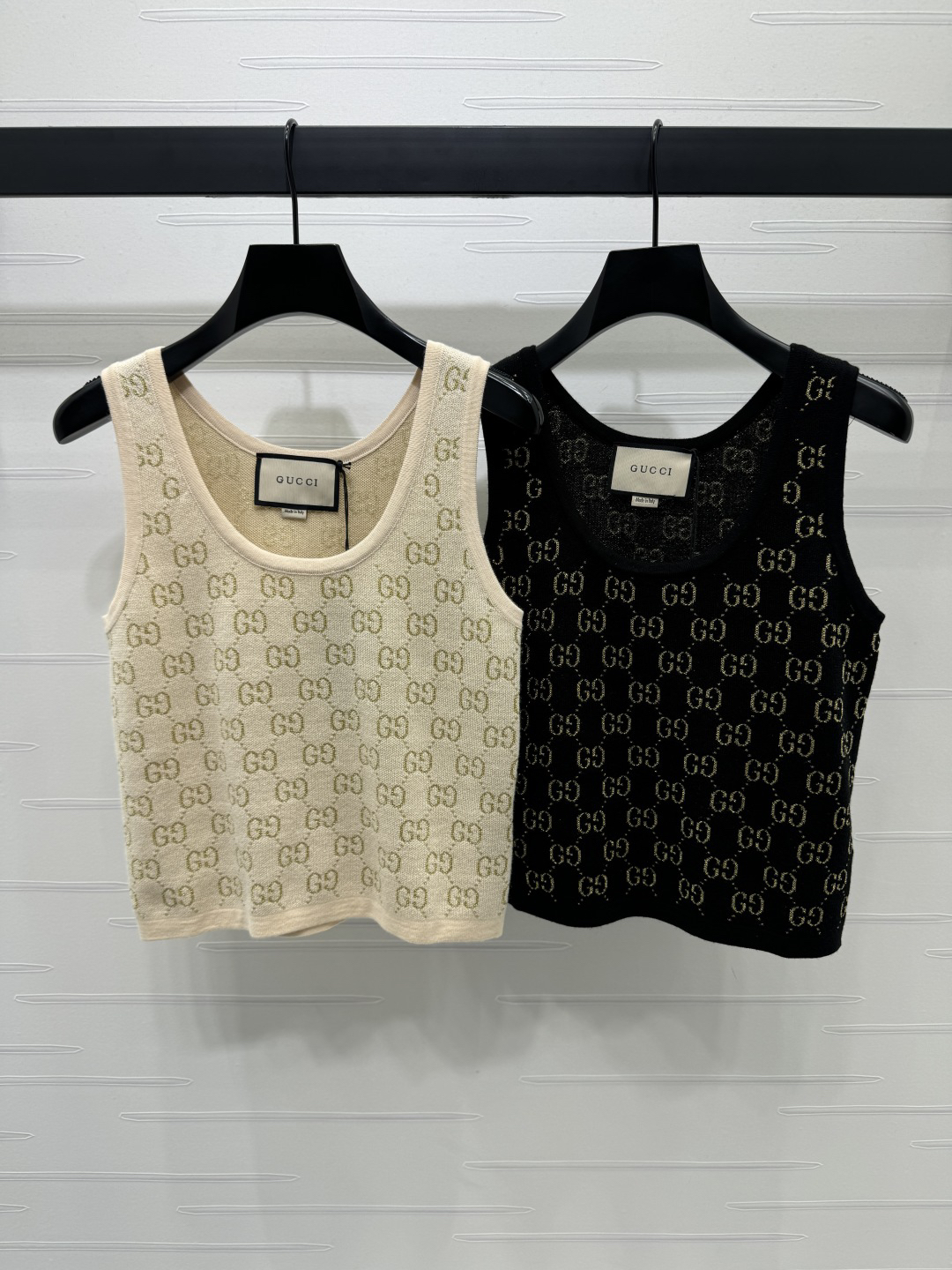 GUCC25SS Jacquard Knit Vest