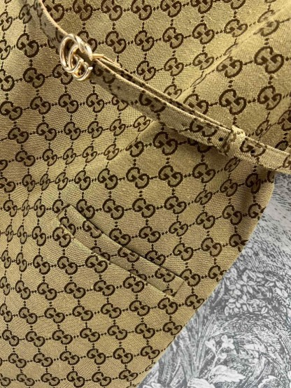 GUCC25SS Round Neck Short Sleeve Straight Dress