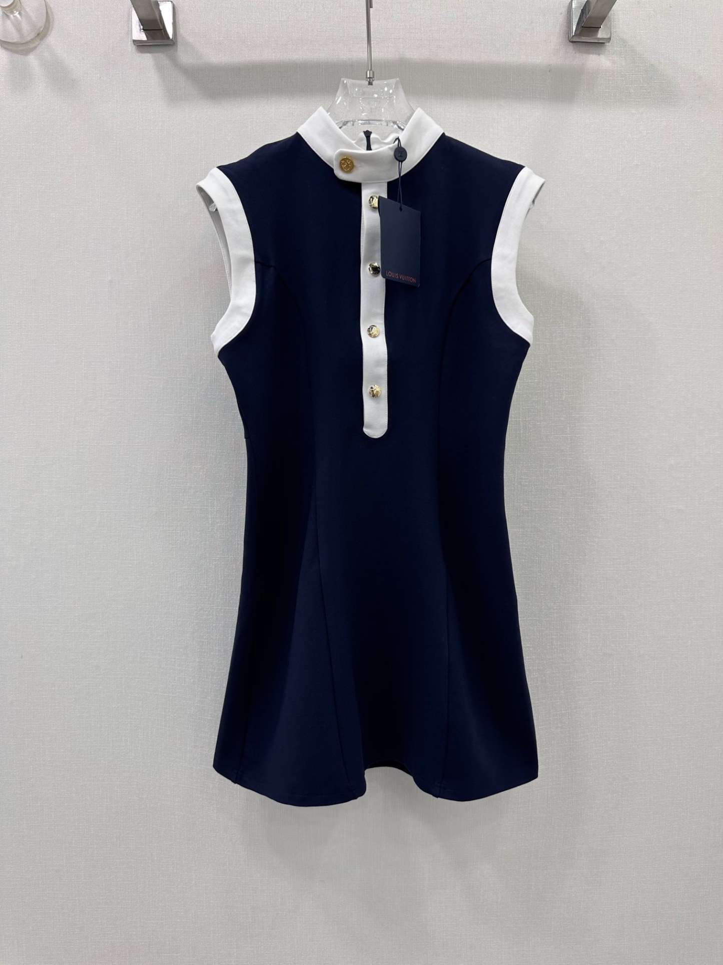 Louis vuit color clashing sleeveless dress