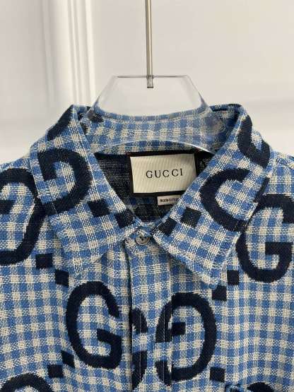 GUCC jacquard all-over print shirt