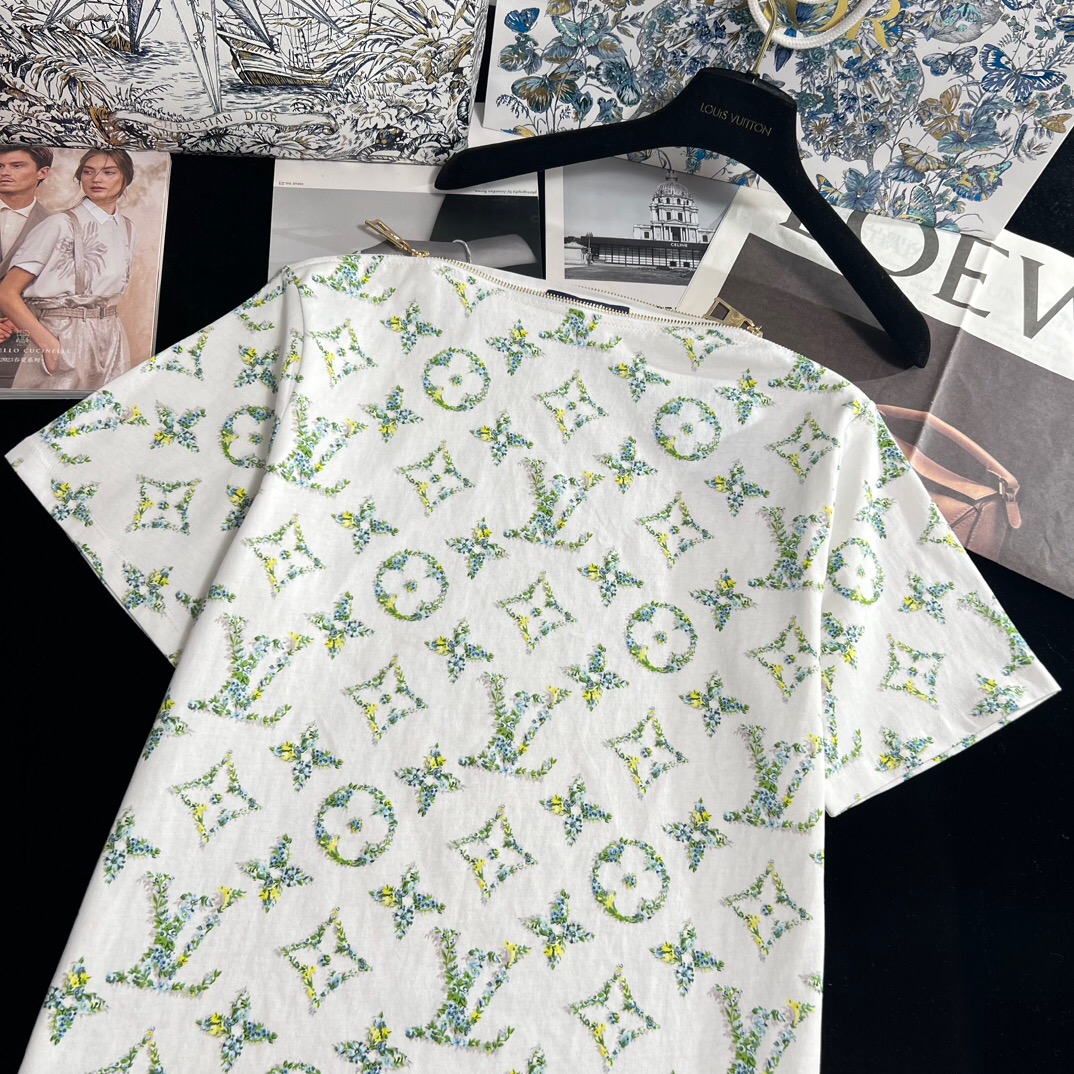 LU One Shoulder Metal Zipper Printed Graphic T-Shirt