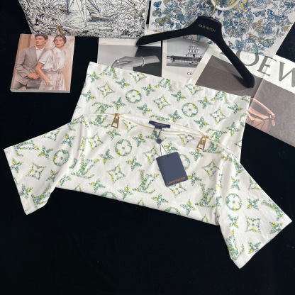 LU One Shoulder Metal Zipper Printed Graphic T-Shirt