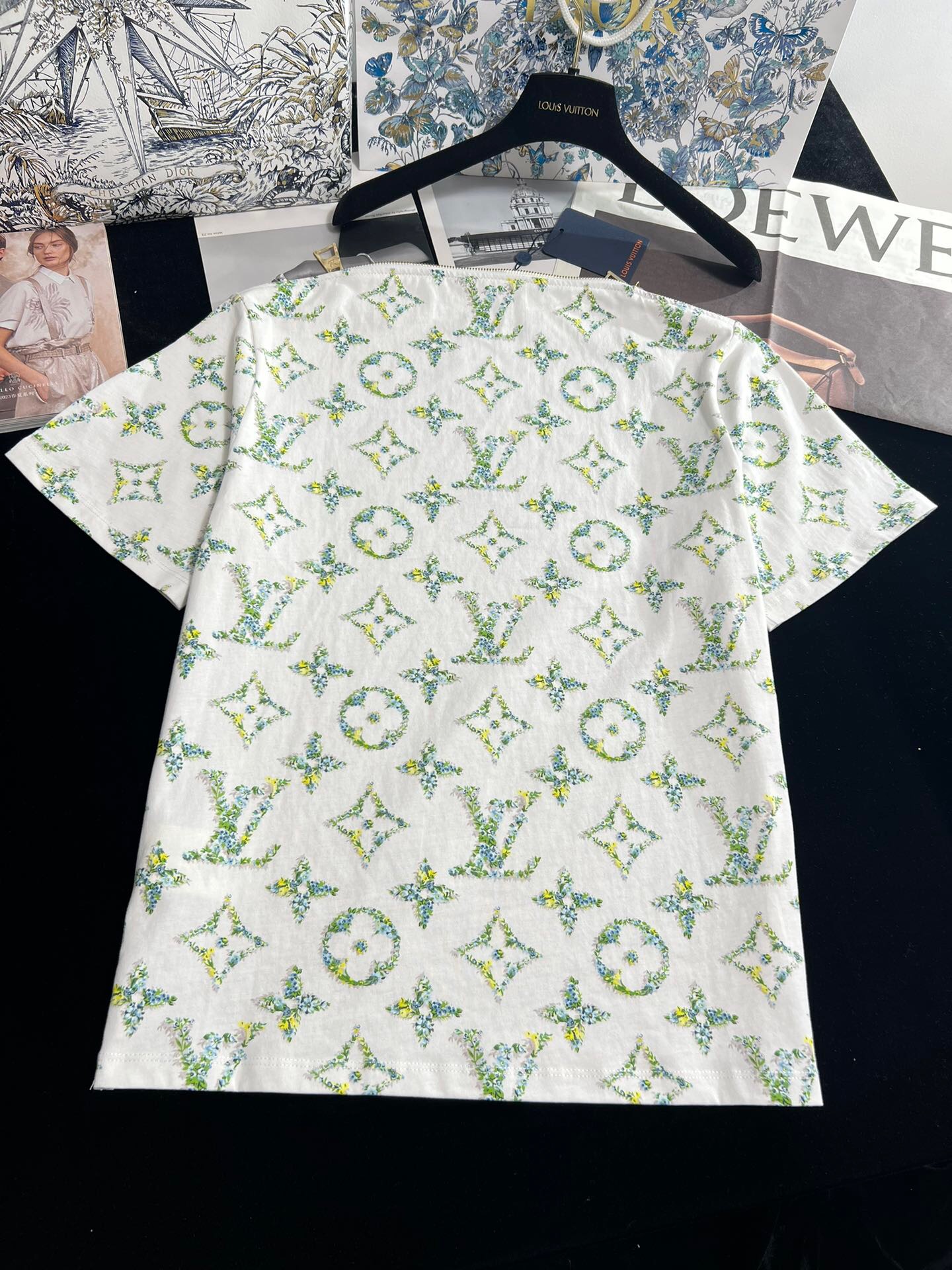 LU One Shoulder Metal Zipper Printed Graphic T-Shirt