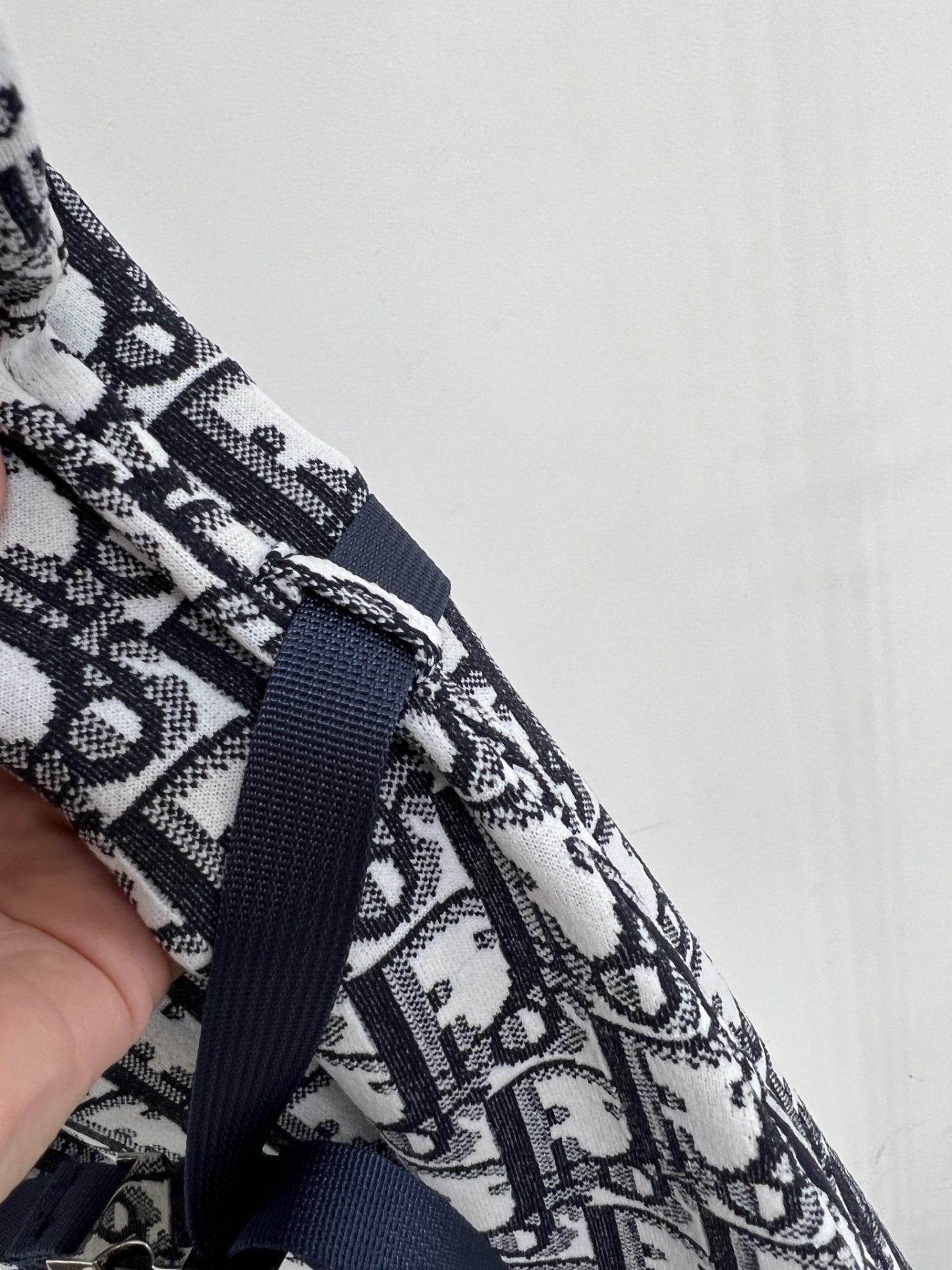 DIO Monogrammed Ribbed Neck Sleeveless Dress