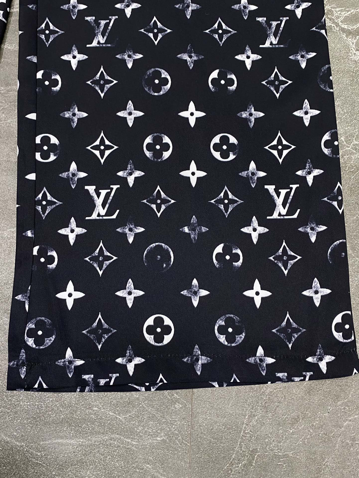 LU Classic Old Flower Print Casual Straight Leg Pants Trousers