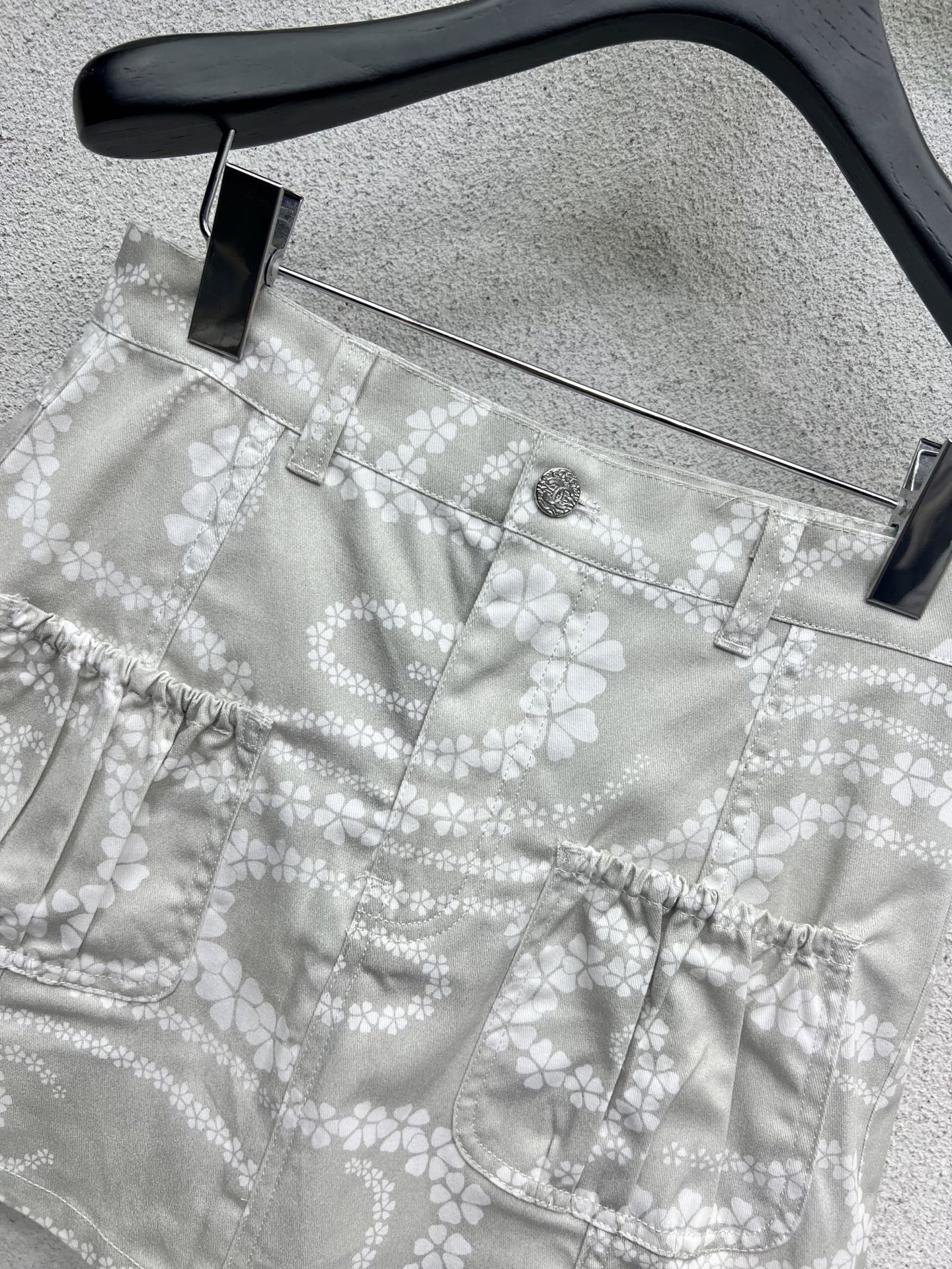 CHANE25SS Denim Half Skirt