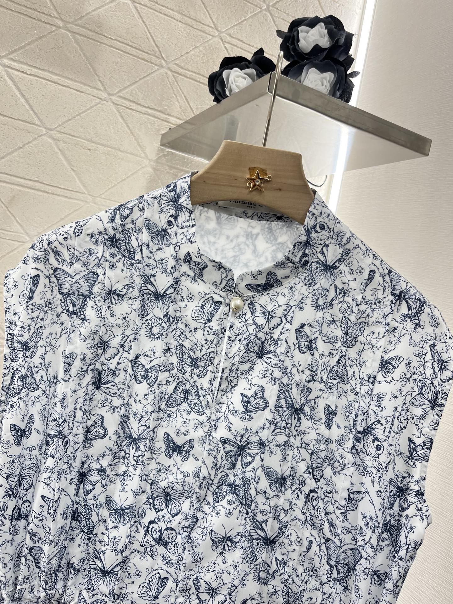 DIO25SS Sleeveless Printed Drawstring Dress