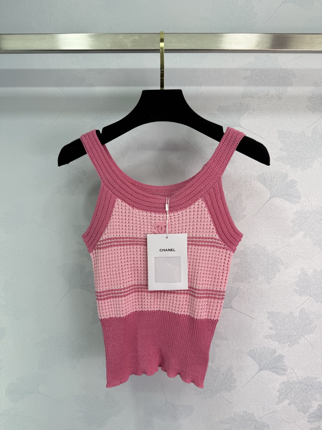 CHANE25SS Knit Crew Neck Cami Tank Top