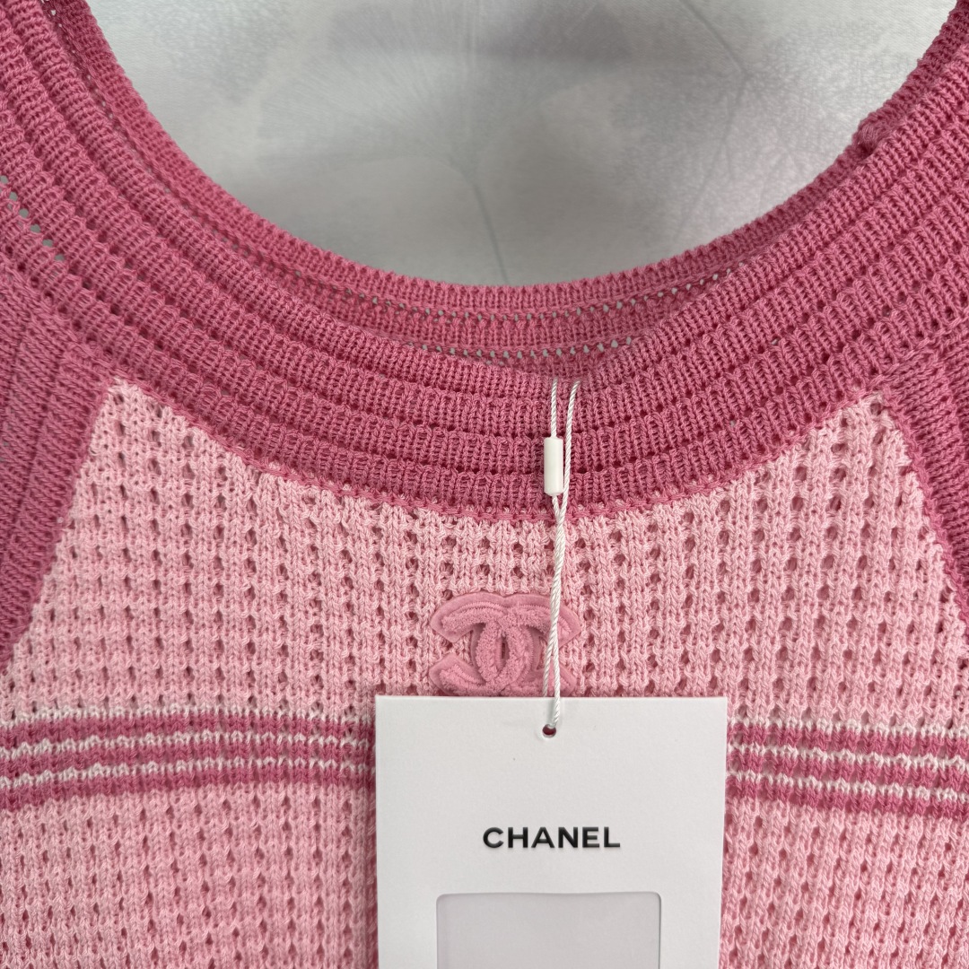 CHANE25SS Knit Crew Neck Cami Tank Top
