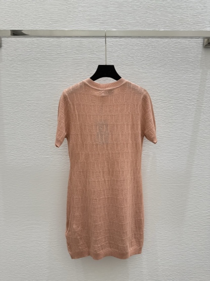 FEN25SS Knit Crew Neck Maxi Dress