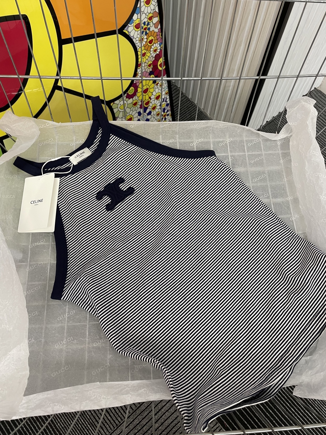 CEL25SS Arc de Triomphe Striped Vest