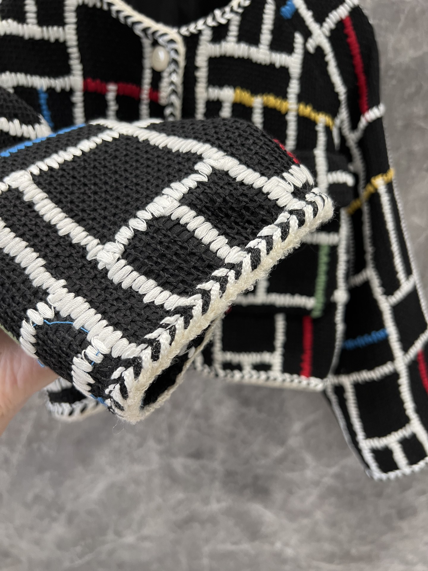 CHANE25SS colorful striped chambray jacket