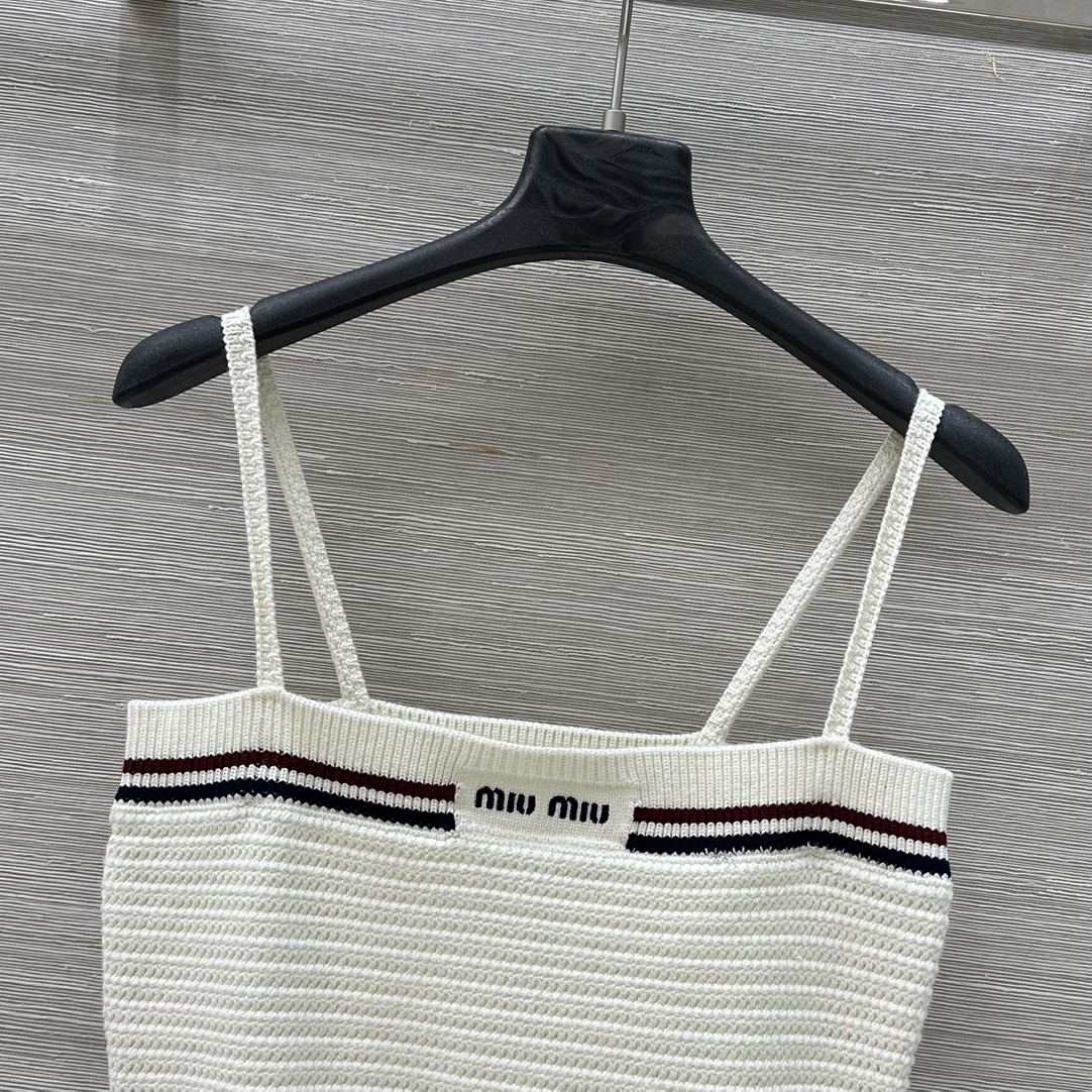 MIU25SS striped jersey camisole tank top