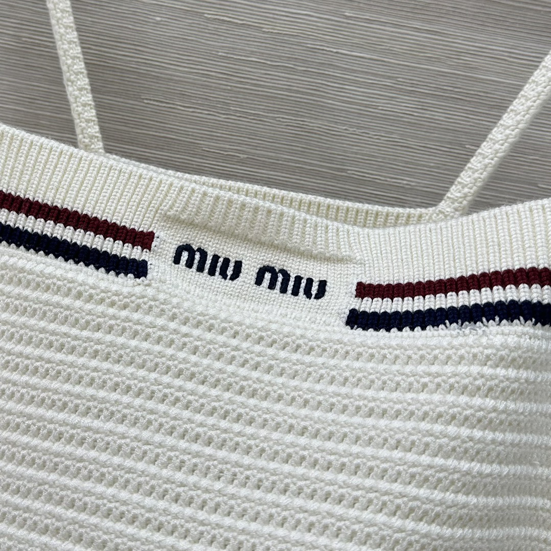 MIU25SS striped jersey camisole tank top