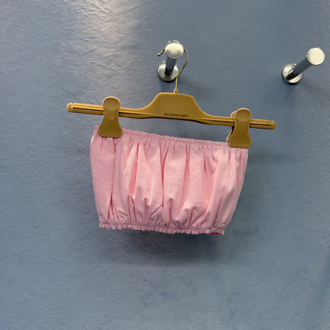 MIU monogrammed embroidered bustier