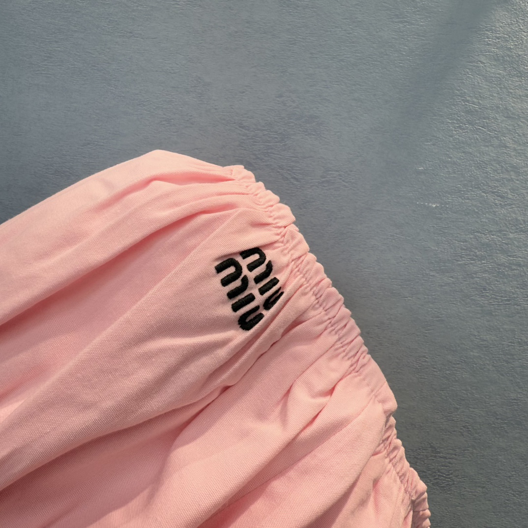 MIU monogrammed embroidered bustier