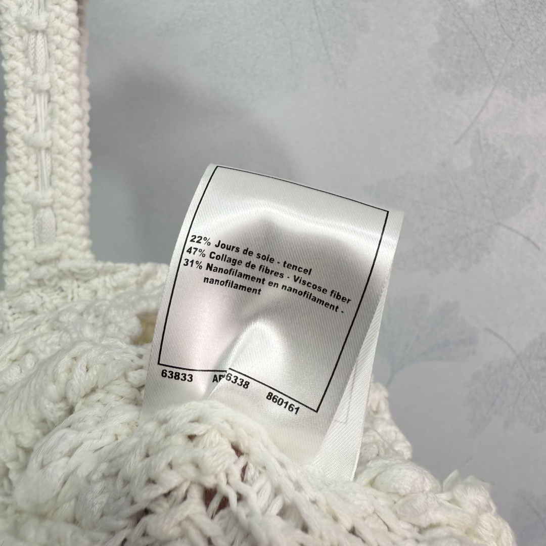 CHANE25SS three-dimensional hand-crocheted knit tank top