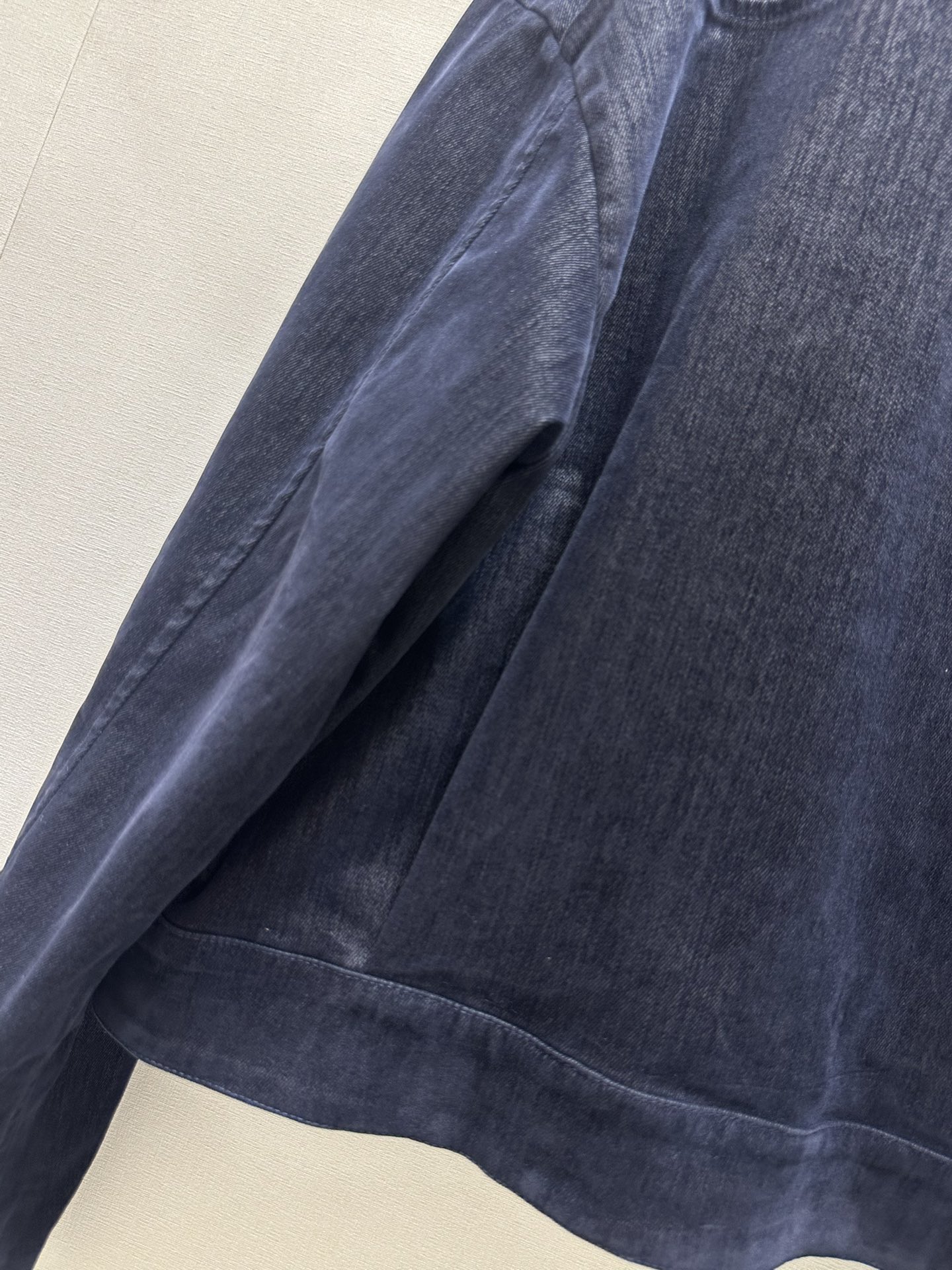 MIU25SS denim zipper jacket