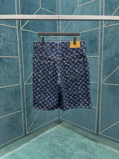 LU 25SS Colorblocked Denim Shorts