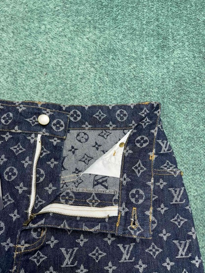 LU 25SS Colorblocked Denim Shorts